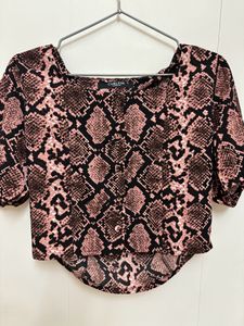 Animal Print Crop Top
