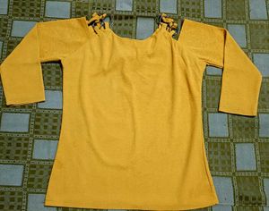 Yellow 'Selfie' Cold Shoulder Top