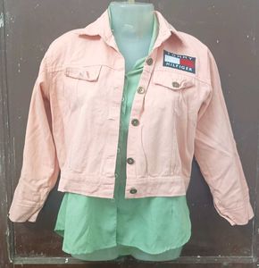 Girls crop Soft denim Jacket