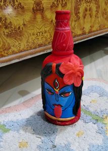 Hand-Painted Goddess Kali Bottle Art
