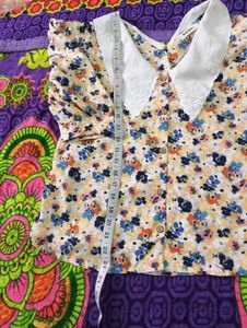 Floral Blouse with Peter Pan Collar