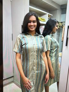 Striped Shirt Dress