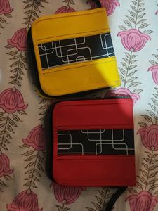 Set of 2 Colorful CD Holder Pouches