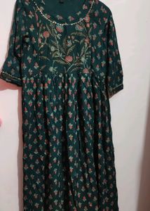 Dark Green Anarkali Kurti For Girl Or Women