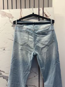 Max High Waist Light Wash Denim Jeans- 30