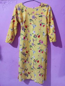 Floral Yellow Dress Not Used