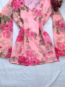 Floral Corset back kurti 🌷