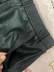 Black Faux Leather Shorts