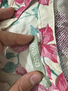 Floral Print Button-Up kurta