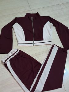 Women's Color Block High Neck Zip-Up Jacket and bo