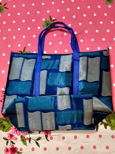 Unique Blue Patterned Tote Bag
