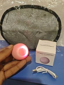 Automatic Cat Teaser Ball Toy + Fur Collectors
