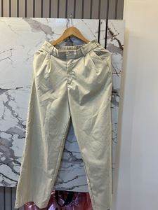 Stylish Beige Wide Leg Trousers, High waist- 30