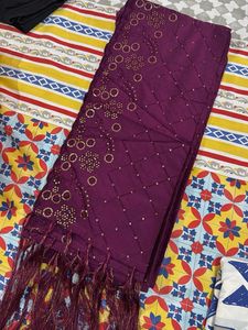 Elegant Purple Embroidered Kurta Set