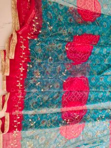 Beautiful Blue &amp; Pink Saree