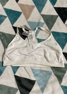 Censored White Sports Bra
