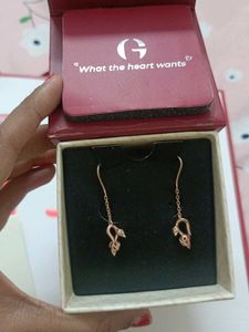 Rose Gold Brahma Kamal Bud Earrings