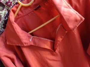Orange Cotton short Kurta