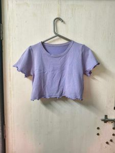Cute Cropped Lavender Top