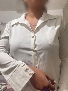 Classic White Button-Up Shirt