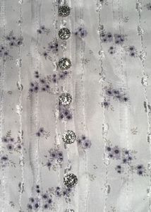Floral Corset Top with Rhinestone Buttons