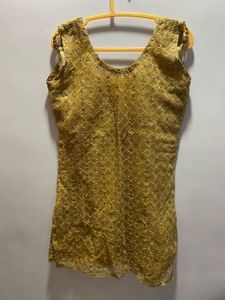 Golden Embroidered Blouse