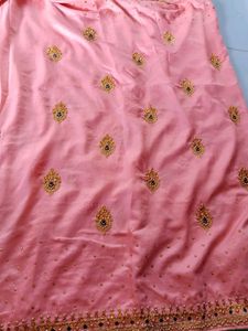 Lehnga Style Saree With Stitched Blouse