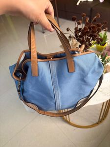 VINTAGE COACH Stylish Blue Hobo Bag