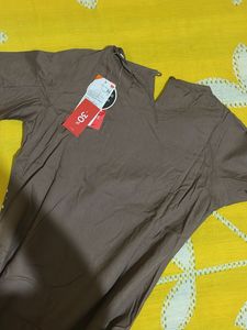 Stylish Brown Kurta with White Print