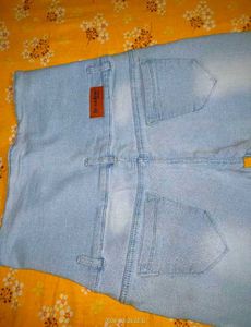 High-Waisted Light Wash Denim Jeans