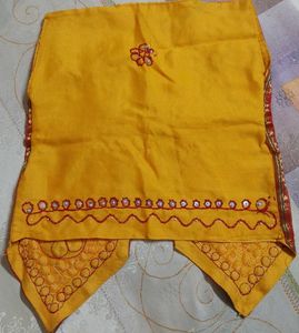 Embroidered Yellow Ethnic Waistcoat