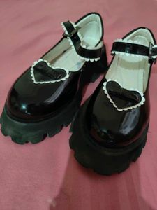 Platform Heart Mary Janes