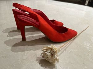 Pramod Red Slingback Heels - Used Once