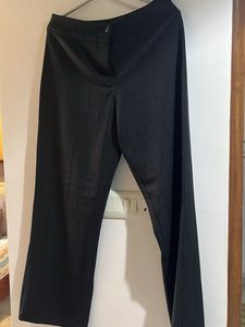 Chic Black Pinstripe Trousers