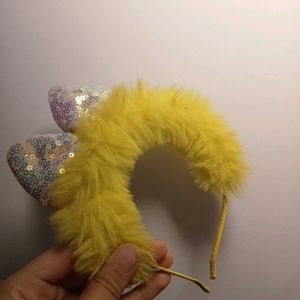 cute hair band yellow in colour