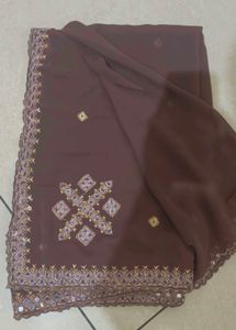 Elegant Embroidered Saree