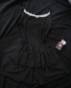 ⋆. 𐙚 Polka Dot Layered Minidress ! ﹒  ◡◡