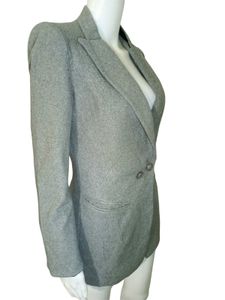 Imported Small Classic Grey Double-Breasted Blazer
