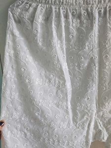 Elegant White Chikankari Palazzos