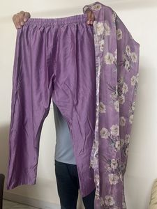 Beautiful Purple Floral Kurta Set