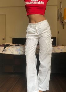 White Cargo Pants