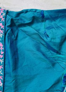 Teal Embroidered Kurta