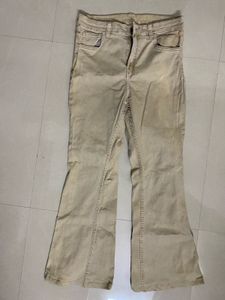 Women's Tan Bootcut Jeans