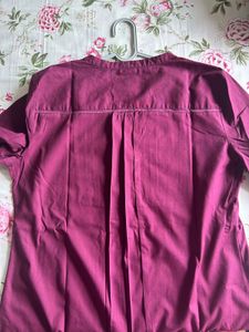 Maroon V-Neck Tunic Kurta