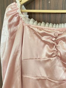 Princess Satin Puff Sleeve Dress🎀