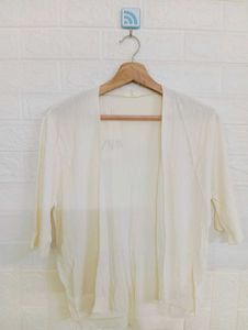 open shirt Cream Cardigan - Casual Style