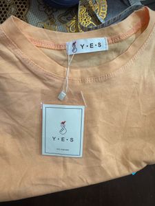 Peach Colored "YES" T-Shirt