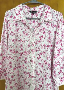 Floral Print Button-Up Midi Dress