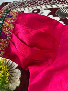 Vibrant Pink Embroidered Blouse