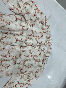 Floral Print Cotton Kurta